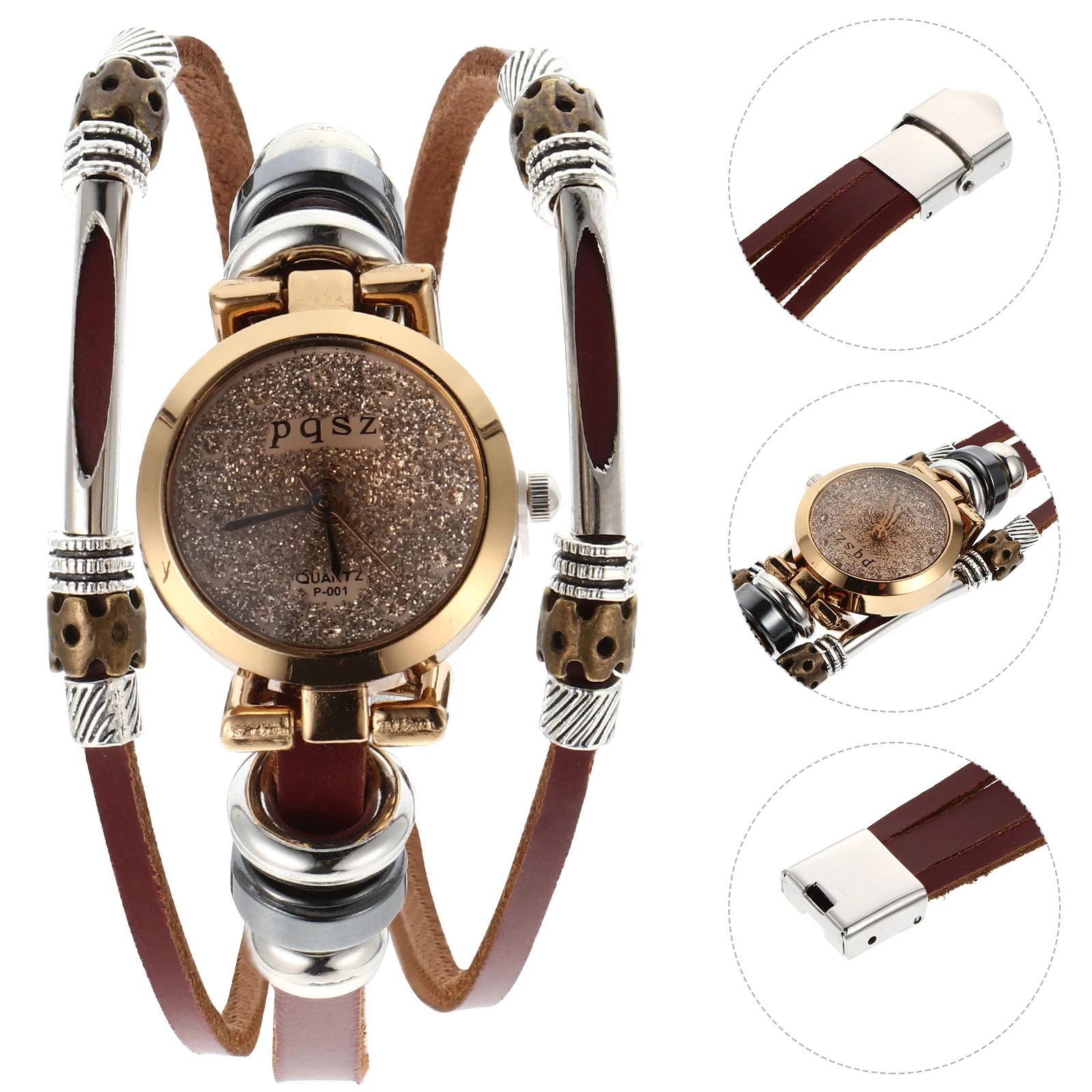 Women Ladies Fashionable Wristwatch Watch Brown Versatile Occasions Safe Durable Quartz Watch Glass Metal
Women Ladies Fashionable Wristwatch Watch Brown Versatile Occasions Safe Durable Quartz Watch Glass Metal