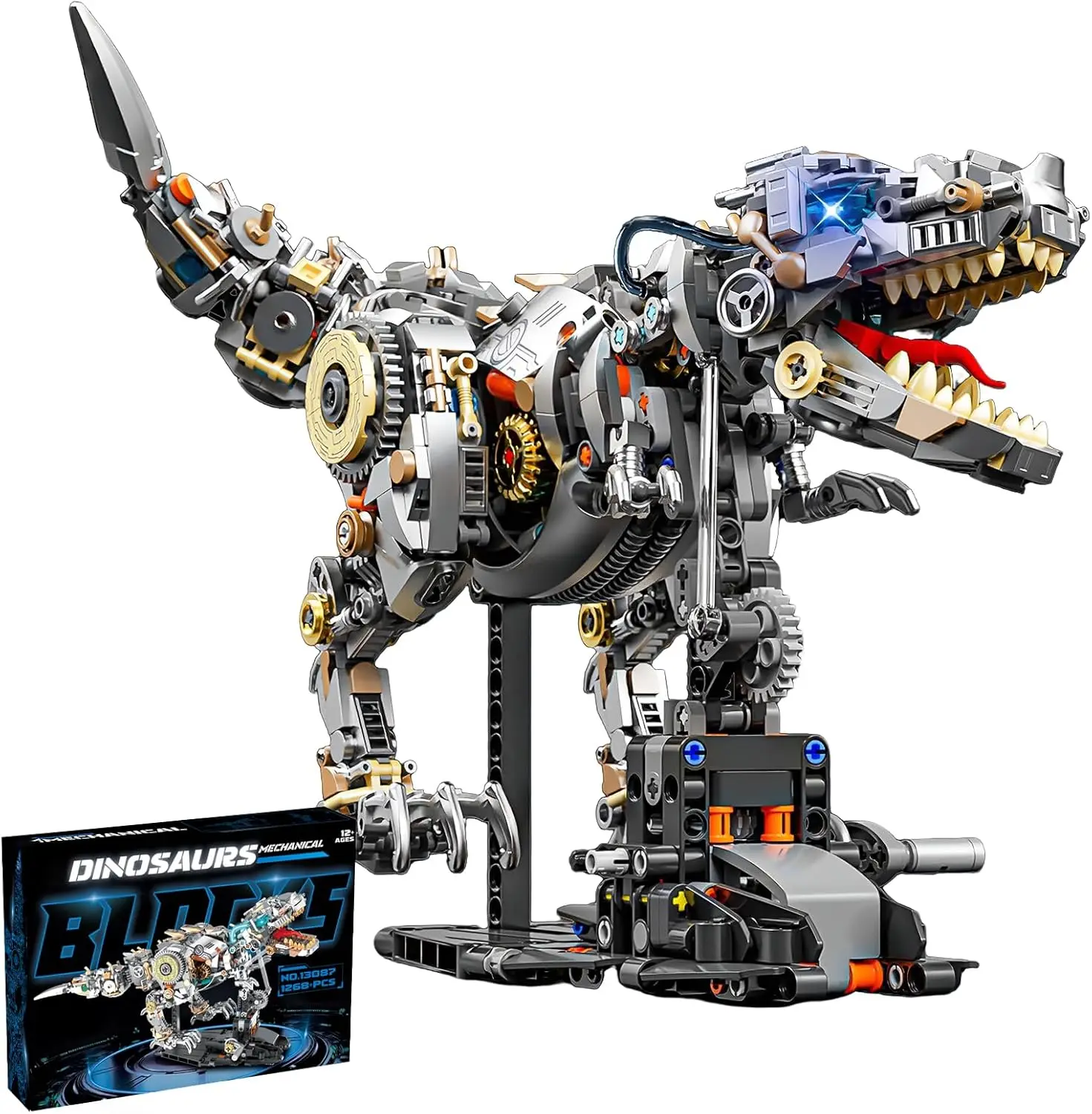Mechanical Dinosaur Tyrannosaurus Rex Building Block Set with Lights, 3D Movable Model, Suitable for Teenagers and Adults as Collectible Gifts (1268 Pieces)
Mechanical Dinosaur Tyrannosaurus Rex Building Block Set with Lights, 3D Movable Model, Suitable for Teenagers and Adults as Collectible Gifts (1268 Pieces)