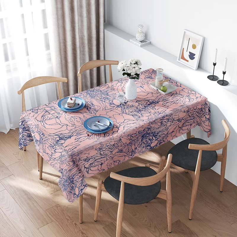Modern Floral Print Tablecloth - Pink Blue Flower Home Decor Dining Room Decoration Bedding Blanket for Kitchen Living Room
Modern Floral Print Tablecloth - Pink Blue Flower Home Decor Dining Room Decoration Bedding Blanket for Kitchen Living Room