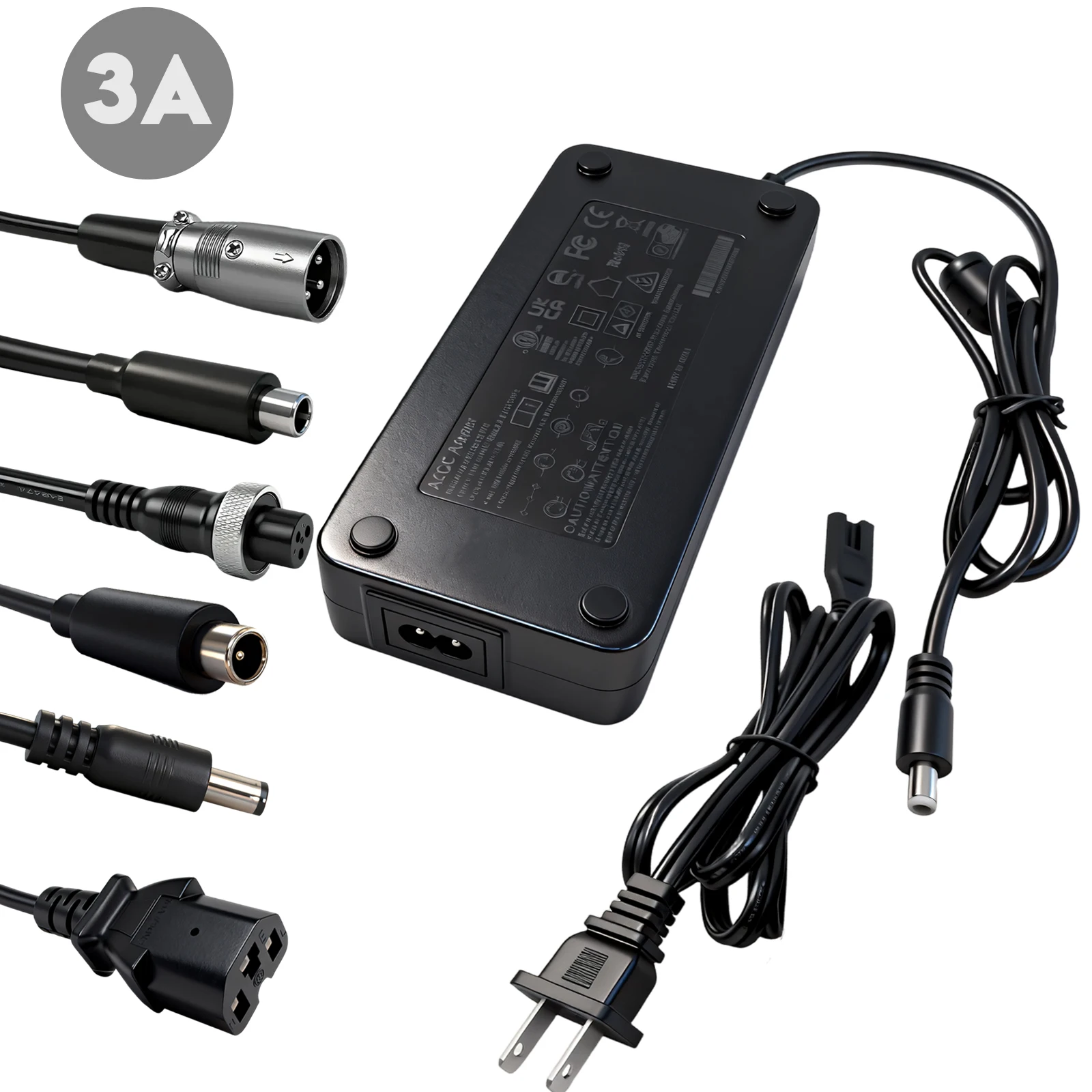 Быстрое зарядное устройство 54,6 В, 3 А, универсальная замена 7-в-1 для литиевой батареи 48 В с системой охлаждения для большинства вилок
Быстрое зарядное устройство 54,6 В, 3 А, универсальная замена 7-в-1 для литиевой батареи 48 В с системой охлаждения для большинства вилок