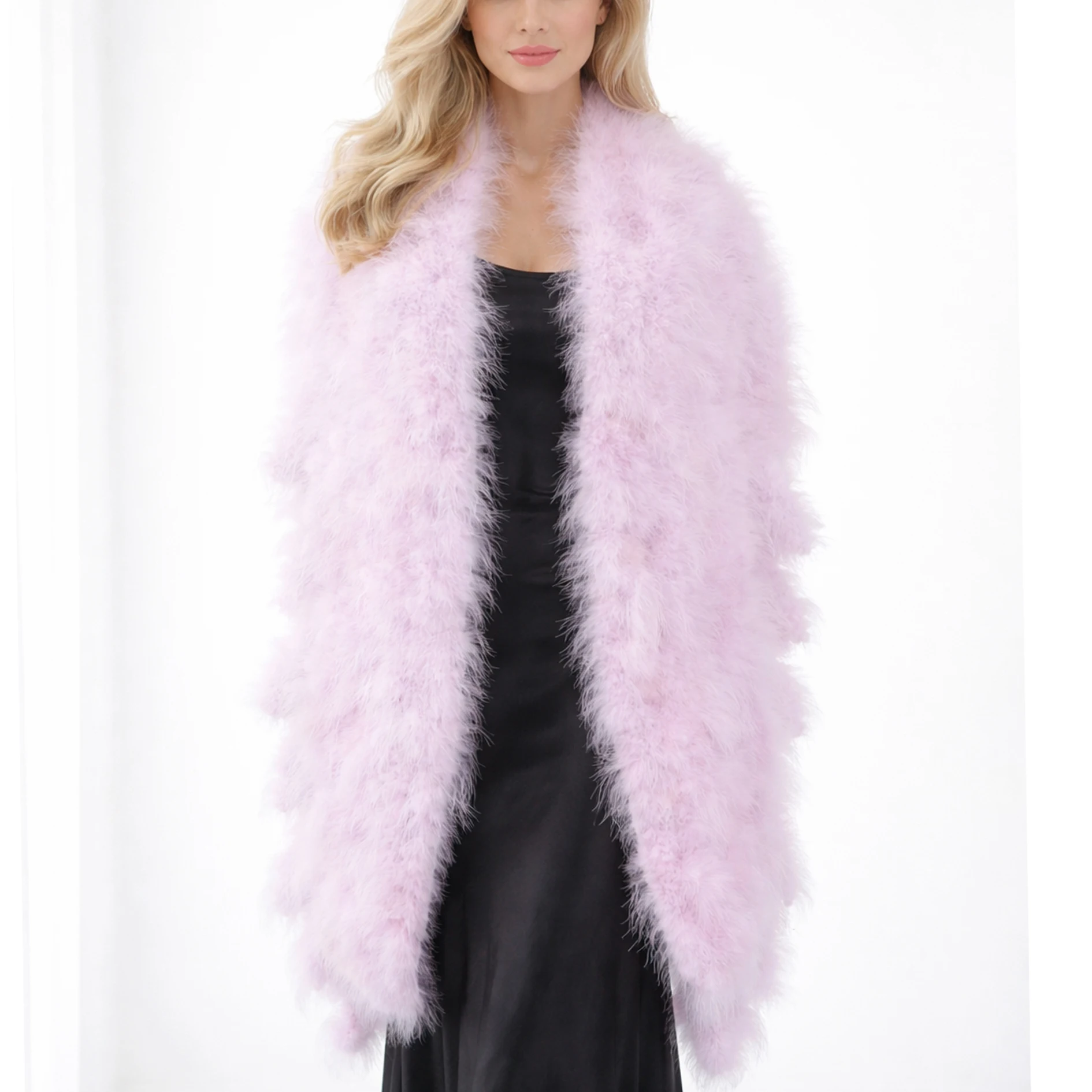 Women Luxury Ostrich Feather Shawl White Bridal Wedding Party Bolero Coat 26A0306
Women Luxury Ostrich Feather Shawl White Bridal Wedding Party Bolero Coat 26A0306