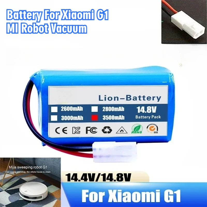 14.8V Li-Ion Battery for Xiaomi G1 MI Robot Vacuum Mop Essential MJSTG1 Robot Vacuum Cleaner Accessories
14.8V Li-Ion Battery for Xiaomi G1 MI Robot Vacuum Mop Essential MJSTG1 Robot Vacuum Cleaner Accessories