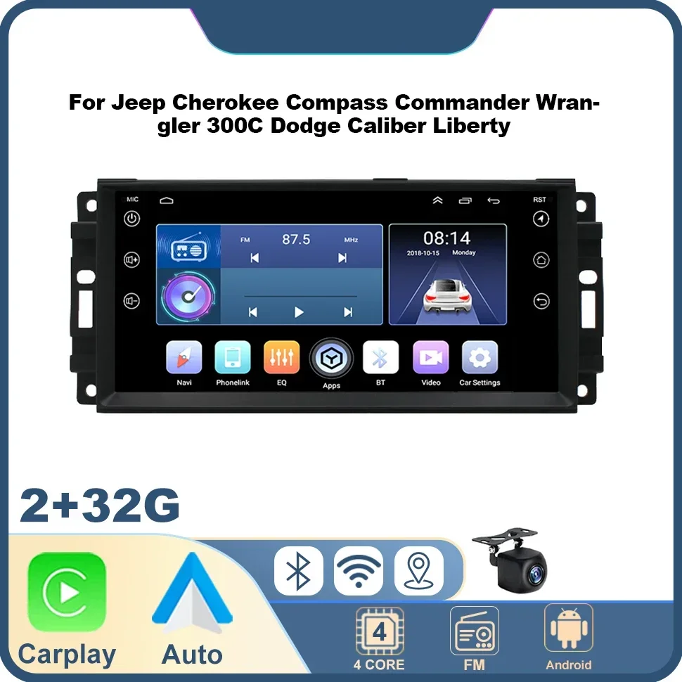 Автомобильное радио Android для Jeep Cherokee Compass Commander Wrangler 300C Dodge Caliber Liberty 2009 2008 2010 2011 2Din Player BT GPS
Автомобильное радио Android для Jeep Cherokee Compass Commander Wrangler 300C Dodge Caliber Liberty 2009 2008 2010 2011 2Din Player BT GPS
