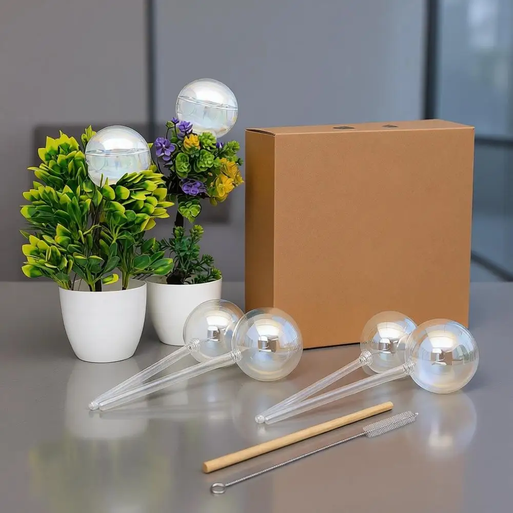 Large Iridescent Glass Rainbow Plant Watering Globes, 6-Piece Set for Automatic Indoor Plant Care
Large Iridescent Glass Rainbow Plant Watering Globes, 6-Piece Set for Automatic Indoor Plant Care