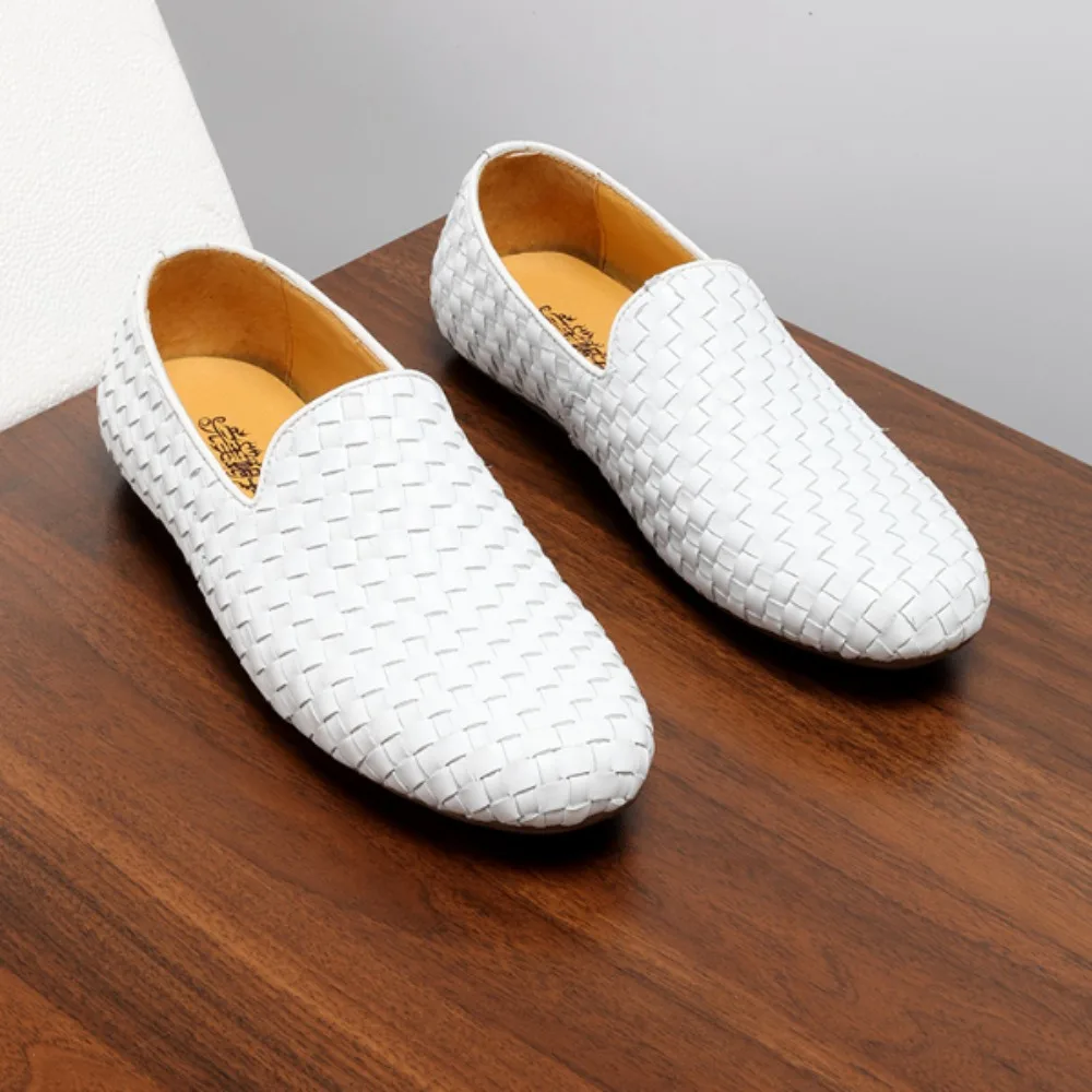 Summer Woven British Style Men's Slip On Loafers Genuine Leather Slip On Business Casual Leather Shoes Breathable
Summer Woven British Style Men's Slip On Loafers Genuine Leather Slip On Business Casual Leather Shoes Breathable