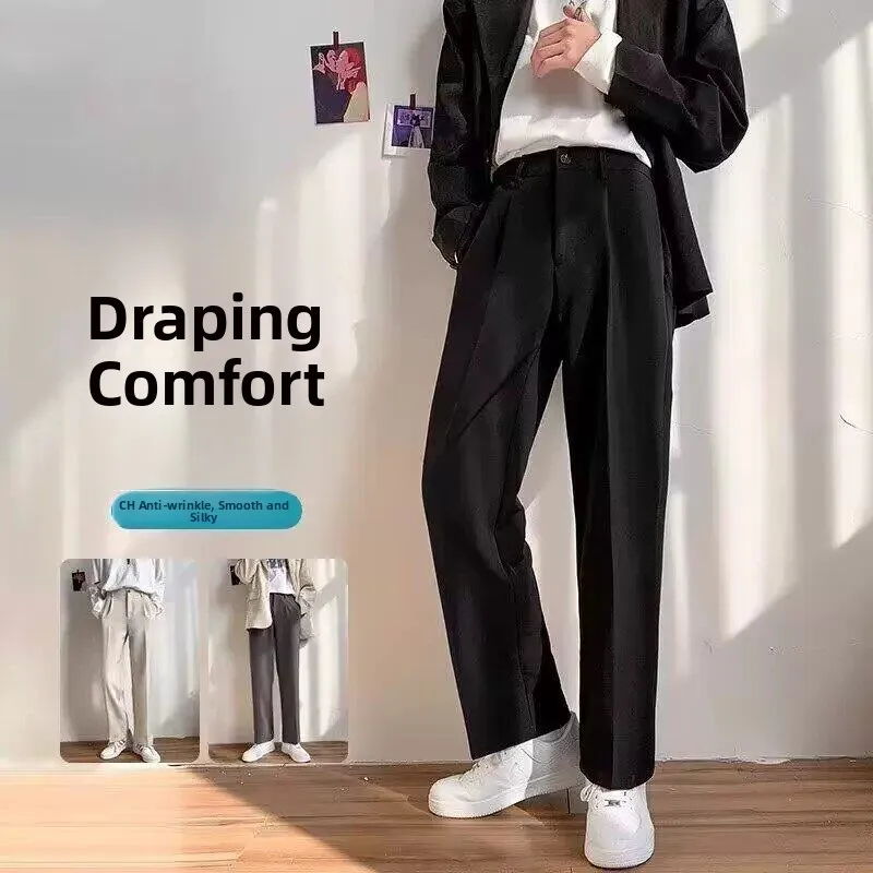 Ice Silk Cool Feeling Men's Casual Pants Thin Breathable Loose Drape Business Straight Leg West Pants Summer Lightweight Sporty
Ice Silk Cool Feeling Men's Casual Pants Thin Breathable Loose Drape Business Straight Leg West Pants Summer Lightweight Sporty