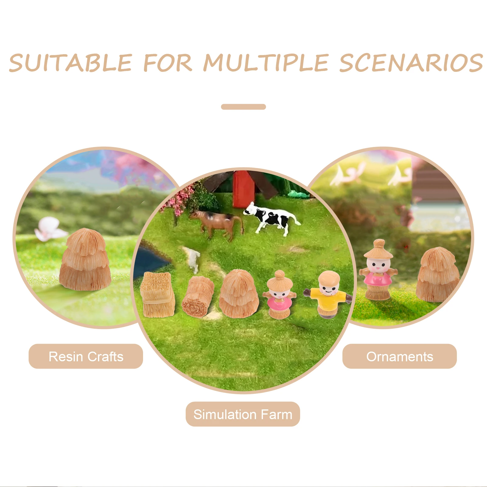 10 Pcs Mini Hay Bales Scarecrow Farm Decoration Dollhouse Accessory Garden Landscape Toy Straw Stack Model Scene Layout
10 Pcs Mini Hay Bales Scarecrow Farm Decoration Dollhouse Accessory Garden Landscape Toy Straw Stack Model Scene Layout
