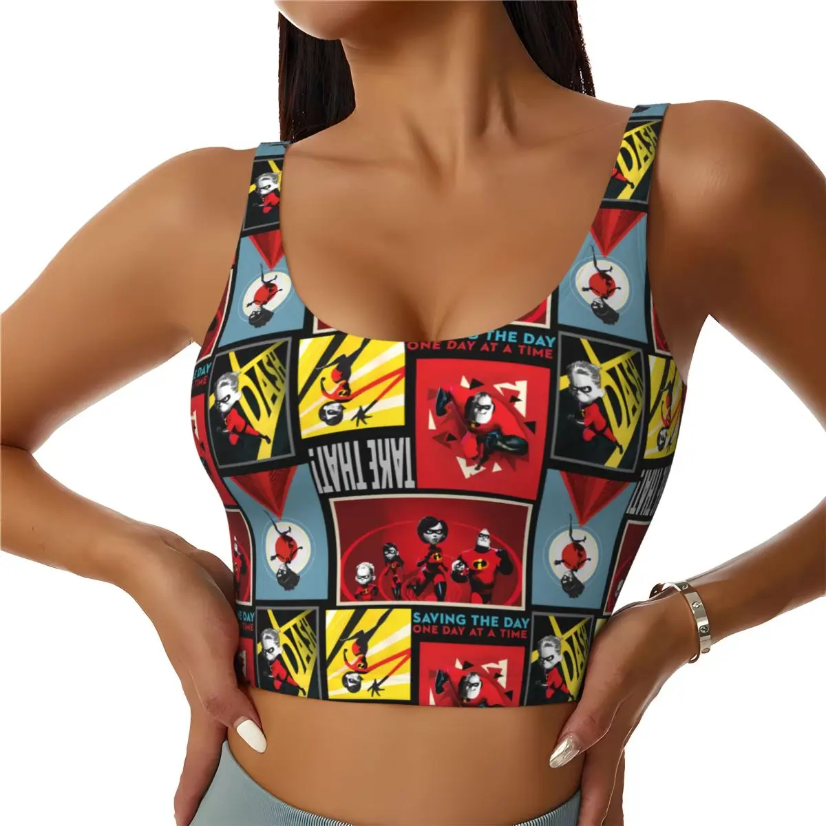 Спортивные топы-бра для женщин с принтом «Мультфильм Суперсемейка» (Манга, Аниме) для тренировок и бега
Спортивные топы-бра для женщин с принтом «Мультфильм Суперсемейка» (Манга, Аниме) для тренировок и бега