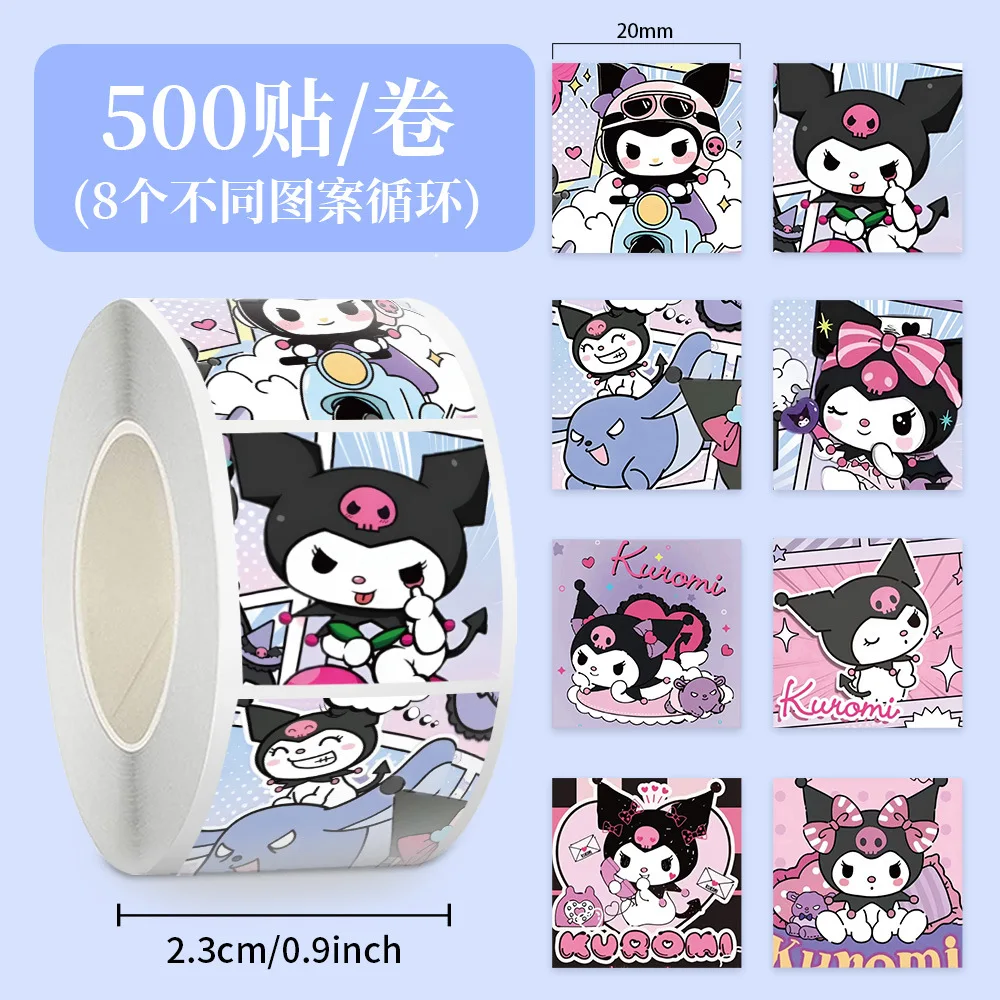 500pcs/Roll Cute Sanrio Kuromi Cartoon Sealing Sticker DIY PVC Laptop Decals Decoration Stiker Reward Gift Toys
500pcs/Roll Cute Sanrio Kuromi Cartoon Sealing Sticker DIY PVC Laptop Decals Decoration Stiker Reward Gift Toys