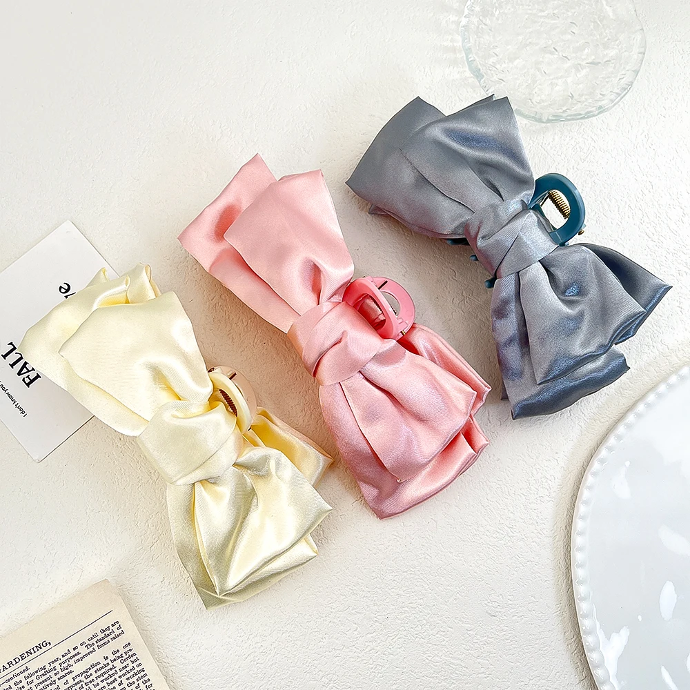 Bow Hair Claws Clip Large Shark Claw Hair Clips Solid Bowknot Hairpin Barrettes for Ponytail Women Hair Accessories Headbands
Bow Hair Claws Clip Large Shark Claw Hair Clips Solid Bowknot Hairpin Barrettes for Ponytail Women Hair Accessories Headbands