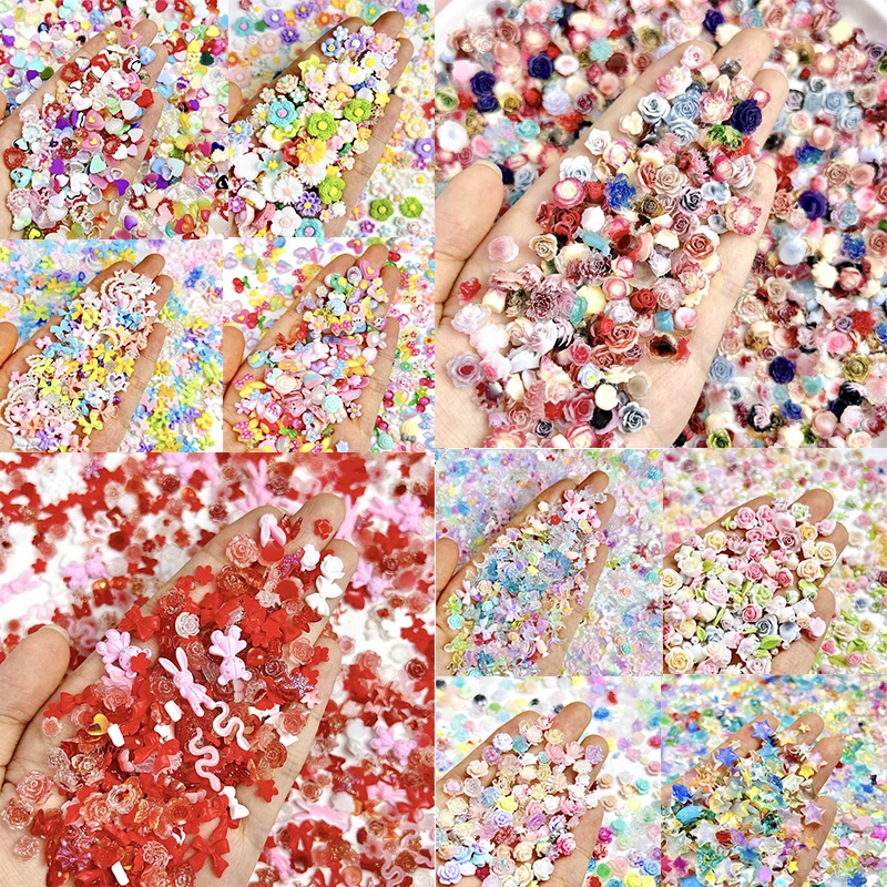 50PCS Random Mixed Resin Flowers Heart Nail Art Charms Colorful Bow Lollipop Marine Creature Nail Decoration Accessories DIY
50PCS Random Mixed Resin Flowers Heart Nail Art Charms Colorful Bow Lollipop Marine Creature Nail Decoration Accessories DIY