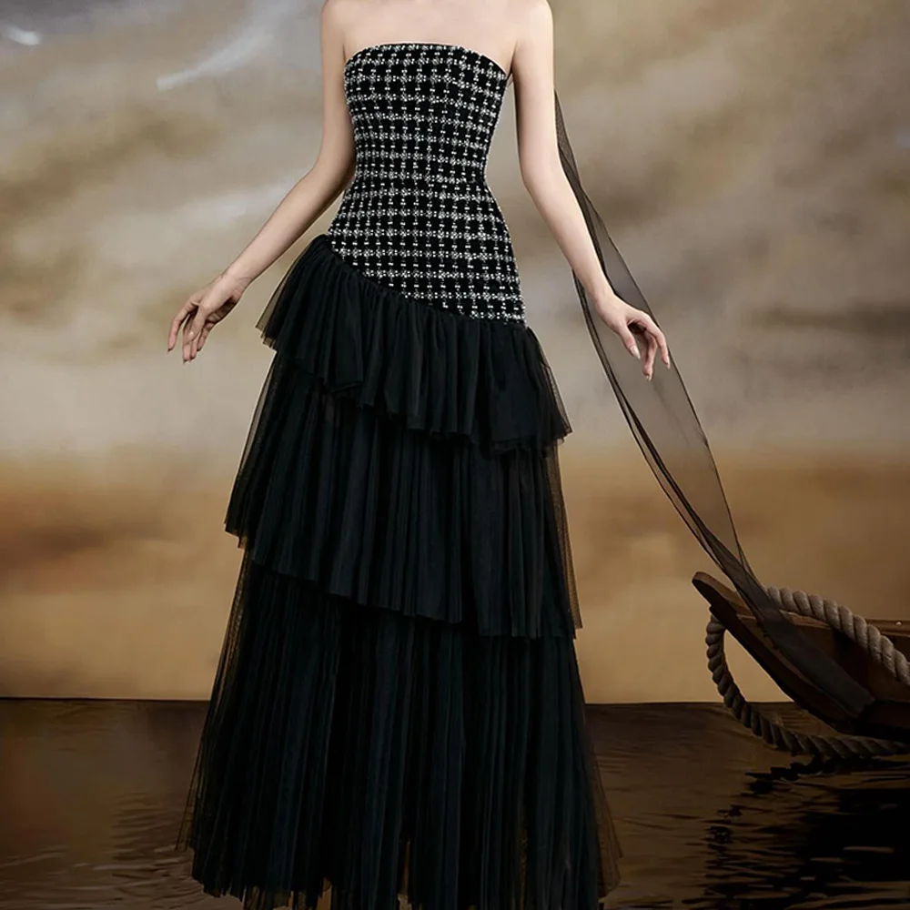 Customized High Quality Crystal Organza Evening Dresses Temperament A-Line Ankle Length Strapless Sleeveless Special Occasion Go
Customized High Quality Crystal Organza Evening Dresses Temperament A-Line Ankle Length Strapless Sleeveless Special Occasion Go
