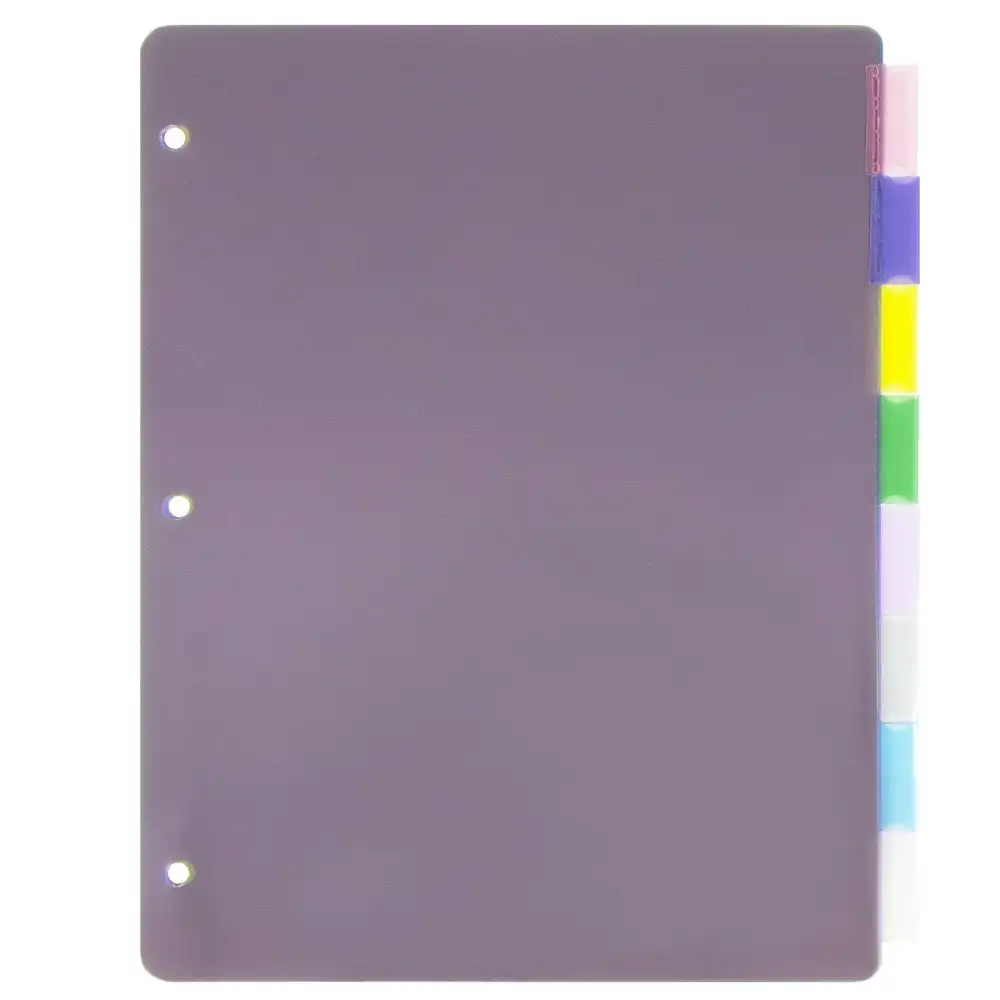 JAM Paper and Envelope Plastic Index 8, Tab Dividers, Multi-Color, 6 Per Pack, 9.75" x 11.5"
JAM Paper and Envelope Plastic Index 8, Tab Dividers, Multi-Color, 6 Per Pack, 9.75" x 11.5"