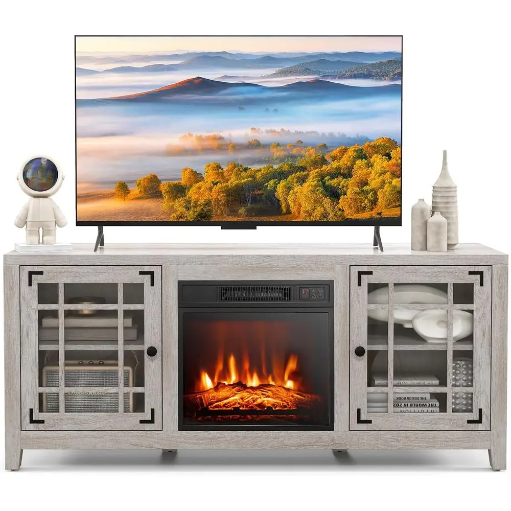 Electric Fireplace Stand with 18 Center, Remote & Thermostat, Adjustable Shelves for Home Entertainment
Electric Fireplace Stand with 18 Center, Remote & Thermostat, Adjustable Shelves for Home Entertainment