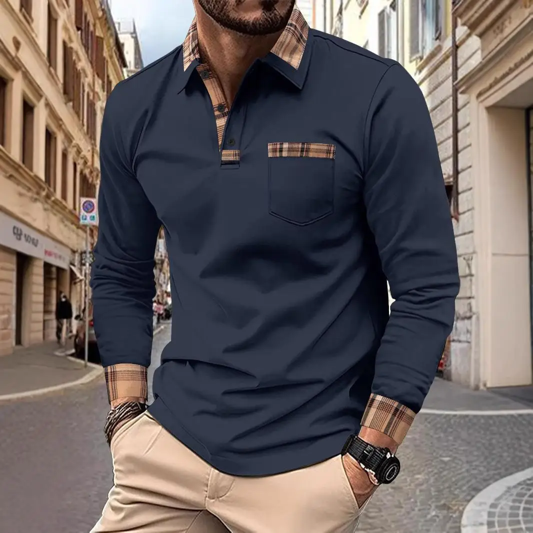 Casual Long Sleeve Shirt Men's Pure Color Patchwork Collar Daily Wear Spring Autumn New Style Regular Fit Other Material
Casual Long Sleeve Shirt Men's Pure Color Patchwork Collar Daily Wear Spring Autumn New Style Regular Fit Other Material