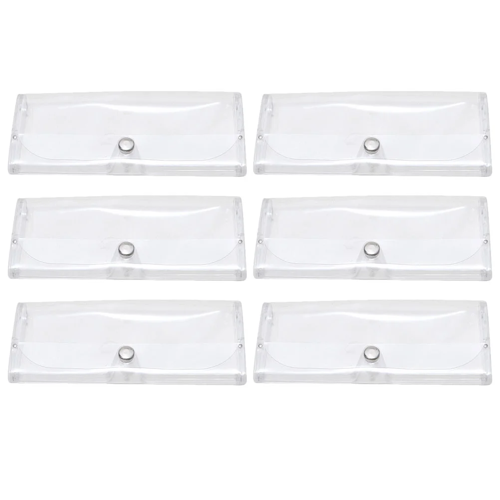 6pcs Transparent PC Glasses Cases Clear Collector Buckle Sunglasses Storage Box Portable Pouch Anti Pressure Eyewear
6pcs Transparent PC Glasses Cases Clear Collector Buckle Sunglasses Storage Box Portable Pouch Anti Pressure Eyewear