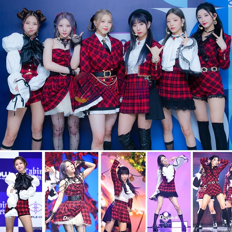 Костюм для выступлений KPOP Purple Kiss Girls Group, красный клетчатый, для джазовых и корейских танцев, сценический наряд для детских выступлений, традиционный
Костюм для выступлений KPOP Purple Kiss Girls Group, красный клетчатый, для джазовых и корейских танцев, сценический наряд для детских выступлений, традиционный