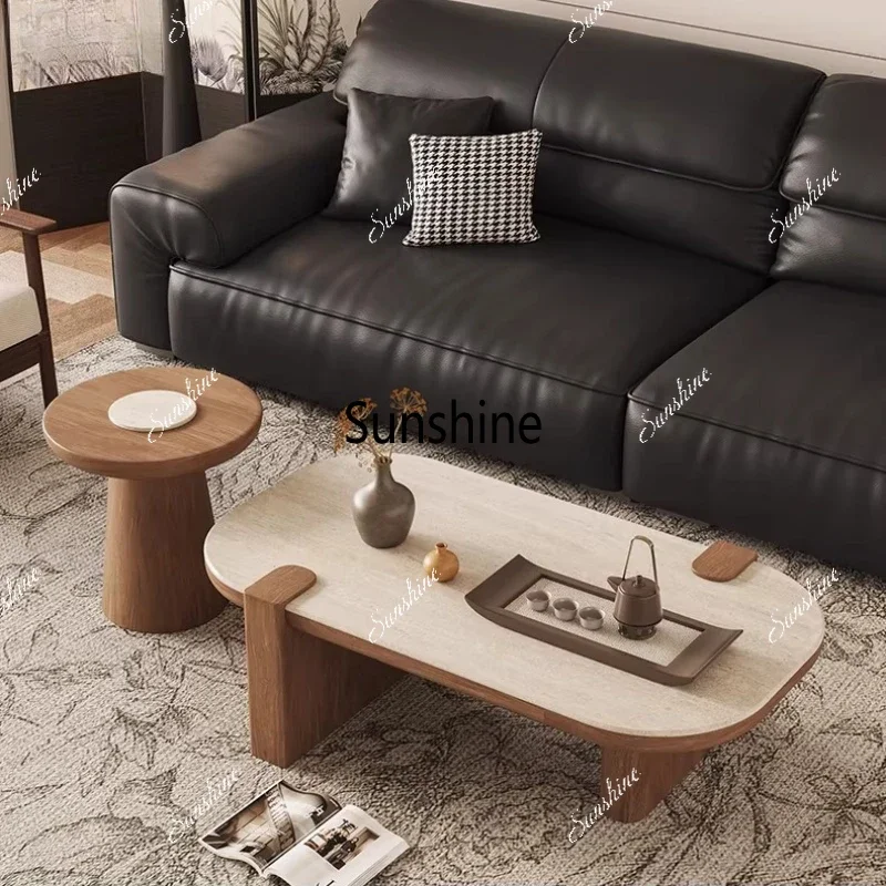 Small apartment living room coffee table household light luxury medieval travertine rock slab coffee tableTJ
Small apartment living room coffee table household light luxury medieval travertine rock slab coffee tableTJ