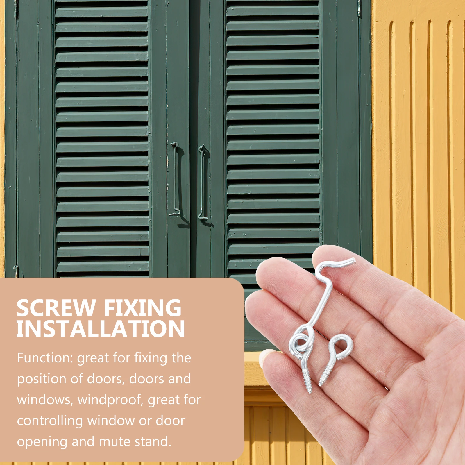 4 Sets Eye Latch Safety Carbon Steel Cabin Hook Screen Latch Barn Lock Window Security Hook Sturdy Metal Door Lock Home Office
4 Sets Eye Latch Safety Carbon Steel Cabin Hook Screen Latch Barn Lock Window Security Hook Sturdy Metal Door Lock Home Office