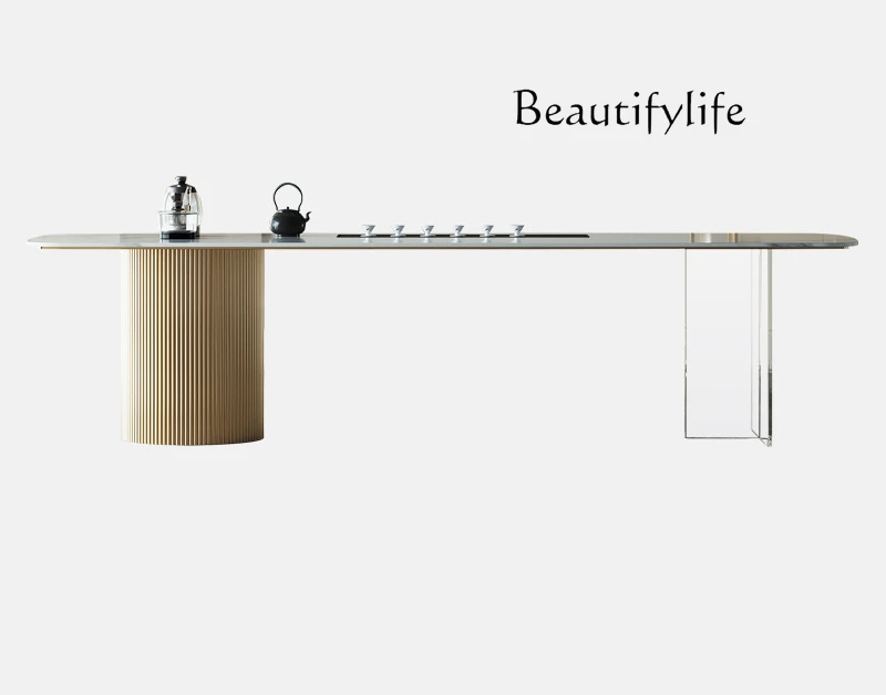 Modern simple rock slab tea table light luxury designer high sense office creative tea table and chair combination
Modern simple rock slab tea table light luxury designer high sense office creative tea table and chair combination