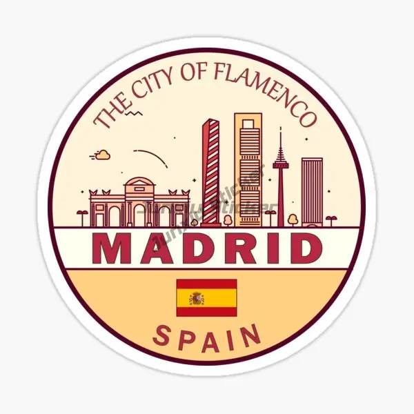 MADRID Spanish City Tourist Car Stickers Vinyl Self Adhesive Truck Racing Car Laptop Moto Helmet Door Windows Decal Customizable
MADRID Spanish City Tourist Car Stickers Vinyl Self Adhesive Truck Racing Car Laptop Moto Helmet Door Windows Decal Customizable