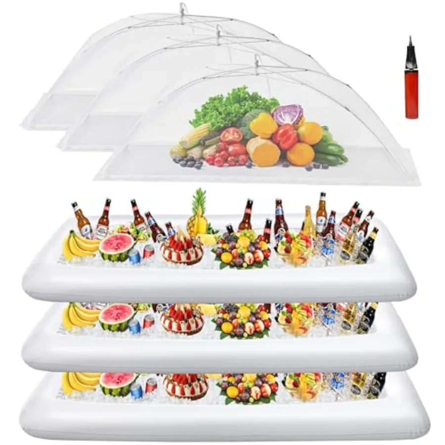 Inflatable Serving Bar with Jumbo Mesh Food Cover Party Supplies for Picnics BBQ Gathering 3 Inflatable Cooler 3 Large Food Ten
Inflatable Serving Bar with Jumbo Mesh Food Cover Party Supplies for Picnics BBQ Gathering 3 Inflatable Cooler 3 Large Food Ten