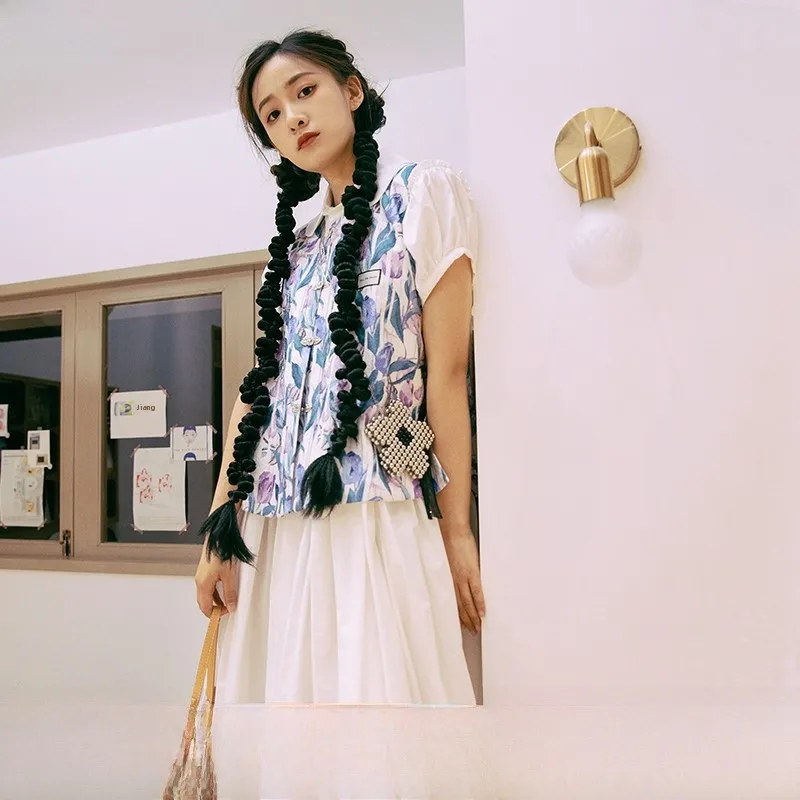 Hanfu Style Doll Collar Shirt Dress Women's Cotton Summer Fashion Bubble Sleeve Dress Pure E-commerce Sale
Hanfu Style Doll Collar Shirt Dress Women's Cotton Summer Fashion Bubble Sleeve Dress Pure E-commerce Sale