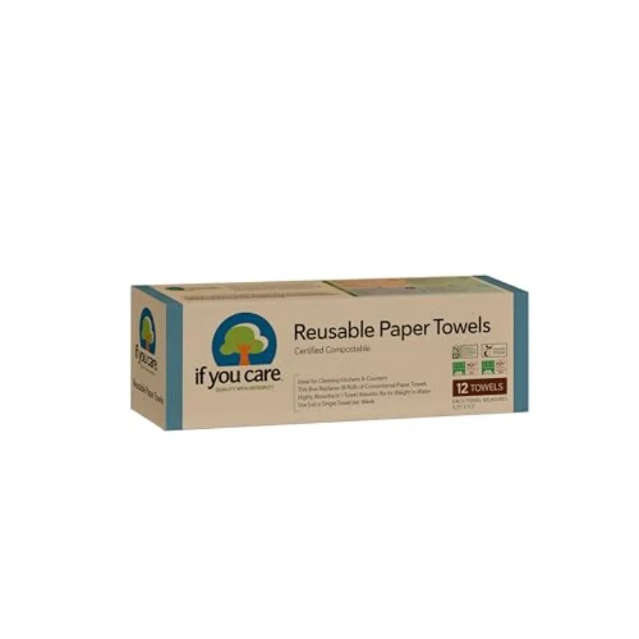 Reusable Paper Towels 12 CT Sheets 100% Natural, Compostable Cleaning Cloths for Kitchen, Bathroom, Home Countertop Surfaces Ex
Reusable Paper Towels 12 CT Sheets 100% Natural, Compostable Cleaning Cloths for Kitchen, Bathroom, Home Countertop Surfaces Ex