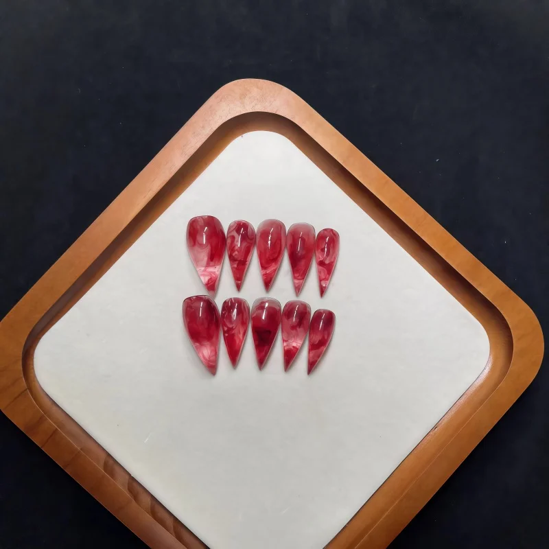 10PCS Halloween Blood Ink Swirl Stiletto Press On Nails Transparent Red Marble Bloody Gradient Handmade Fake Nails Gothic Nails
10PCS Halloween Blood Ink Swirl Stiletto Press On Nails Transparent Red Marble Bloody Gradient Handmade Fake Nails Gothic Nails