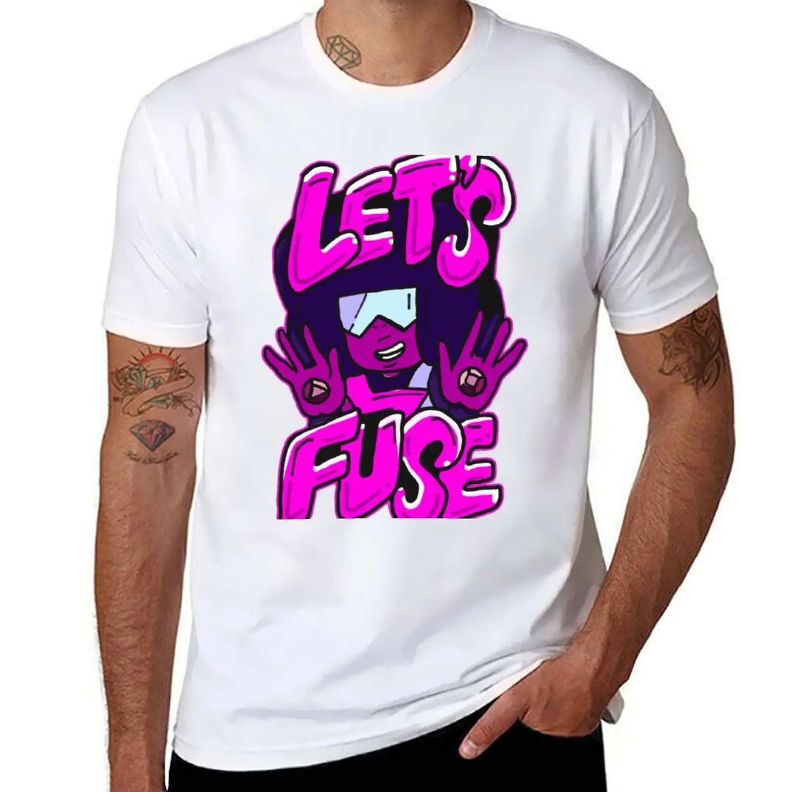 Garnet from Steven Universe Valentine's Day themed quote Let's Fuse T-Shirt cotton t shirt pack man t shirt designer T-Shirt 
Garnet from Steven Universe Valentine's Day themed quote Let's Fuse T-Shirt cotton t shirt pack man t shirt designer T-Shirt