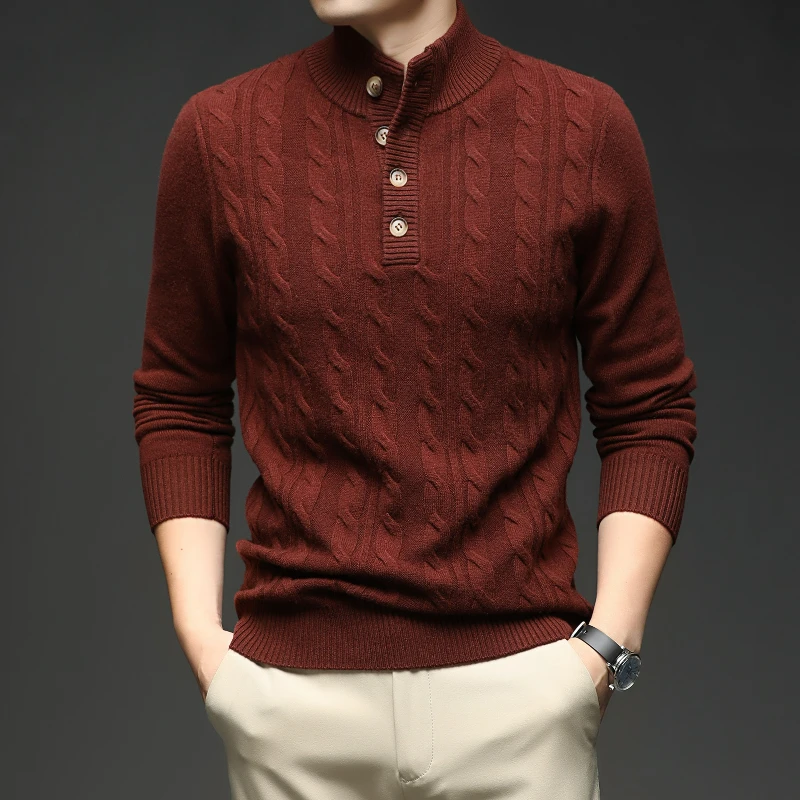 Лидер продаж сезона, весенне-осенний мужской вязаный свитер, однотонная повседневная рубашка с воротником-стойкой и пуговицами, рубашка с цветочным принтом 
Лидер продаж сезона, весенне-осенний мужской вязаный свитер, однотонная повседневная рубашка с воротником-стойкой и пуговицами, рубашка с цветочным принтом