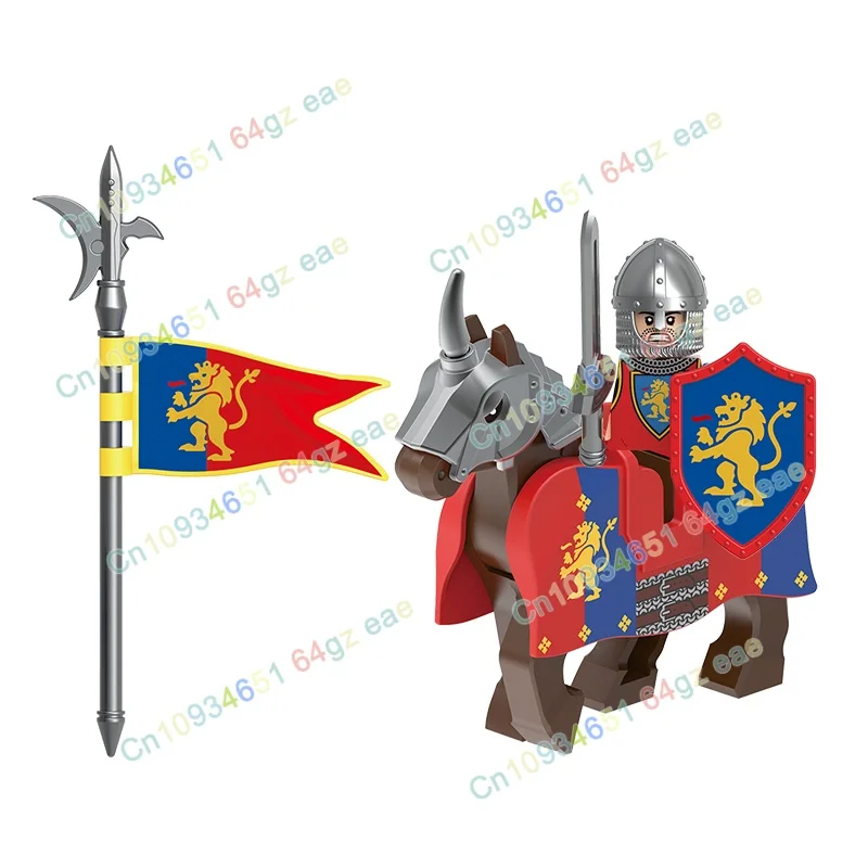New Lion Heart Knight Medieval Armored Equipment Warhorse Action Figures Assembled Building Blocks Children's DIY Toy Gift G0149
New Lion Heart Knight Medieval Armored Equipment Warhorse Action Figures Assembled Building Blocks Children's DIY Toy Gift G0149