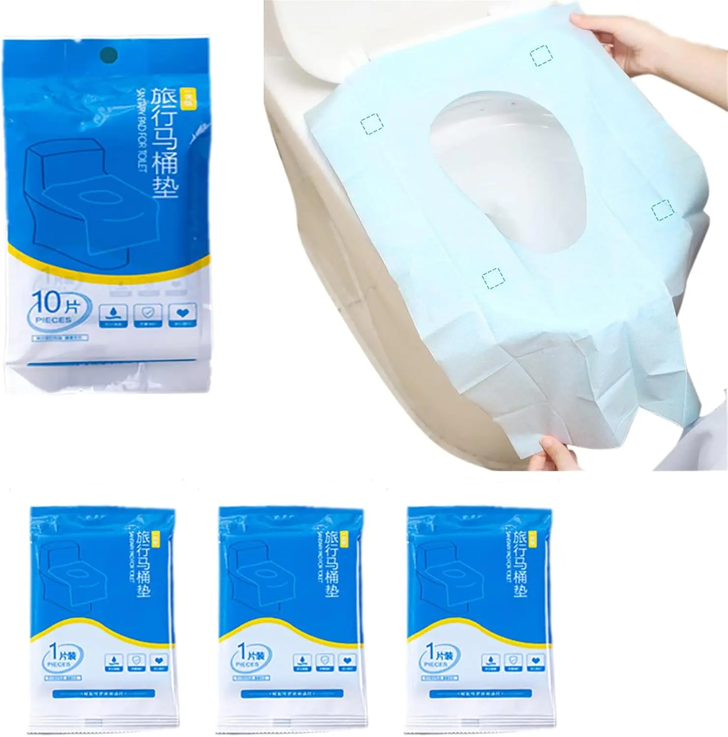 20 Pcs Extra Large 23.6x15.8in Blue Disposable Toilet Seat Covers, Individually Wrapped for Travel Camping
20 Pcs Extra Large 23.6x15.8in Blue Disposable Toilet Seat Covers, Individually Wrapped for Travel Camping