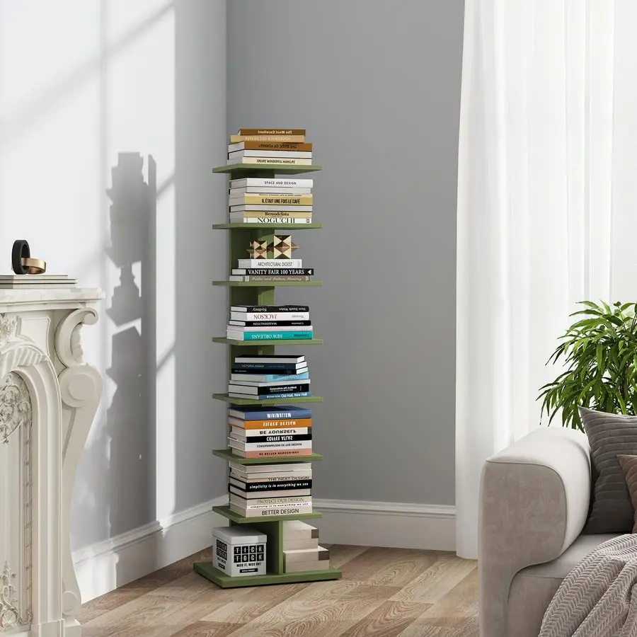 TUTOTAK Bookshelf, 8Tier Bookcase, Narrow Spine Book Shelf for Small Space, Corner Standing Shelf for Living Room, Office, Stud
TUTOTAK Bookshelf, 8Tier Bookcase, Narrow Spine Book Shelf for Small Space, Corner Standing Shelf for Living Room, Office, Stud