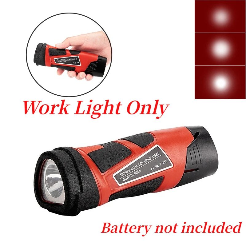 For Milwaukee 10.8V 12V M&12 Li-ion Battery LED Work Light Bare Tool Portable Worning Light Work Lamp Flashlight Torch LED Light
For Milwaukee 10.8V 12V M&12 Li-ion Battery LED Work Light Bare Tool Portable Worning Light Work Lamp Flashlight Torch LED Light
