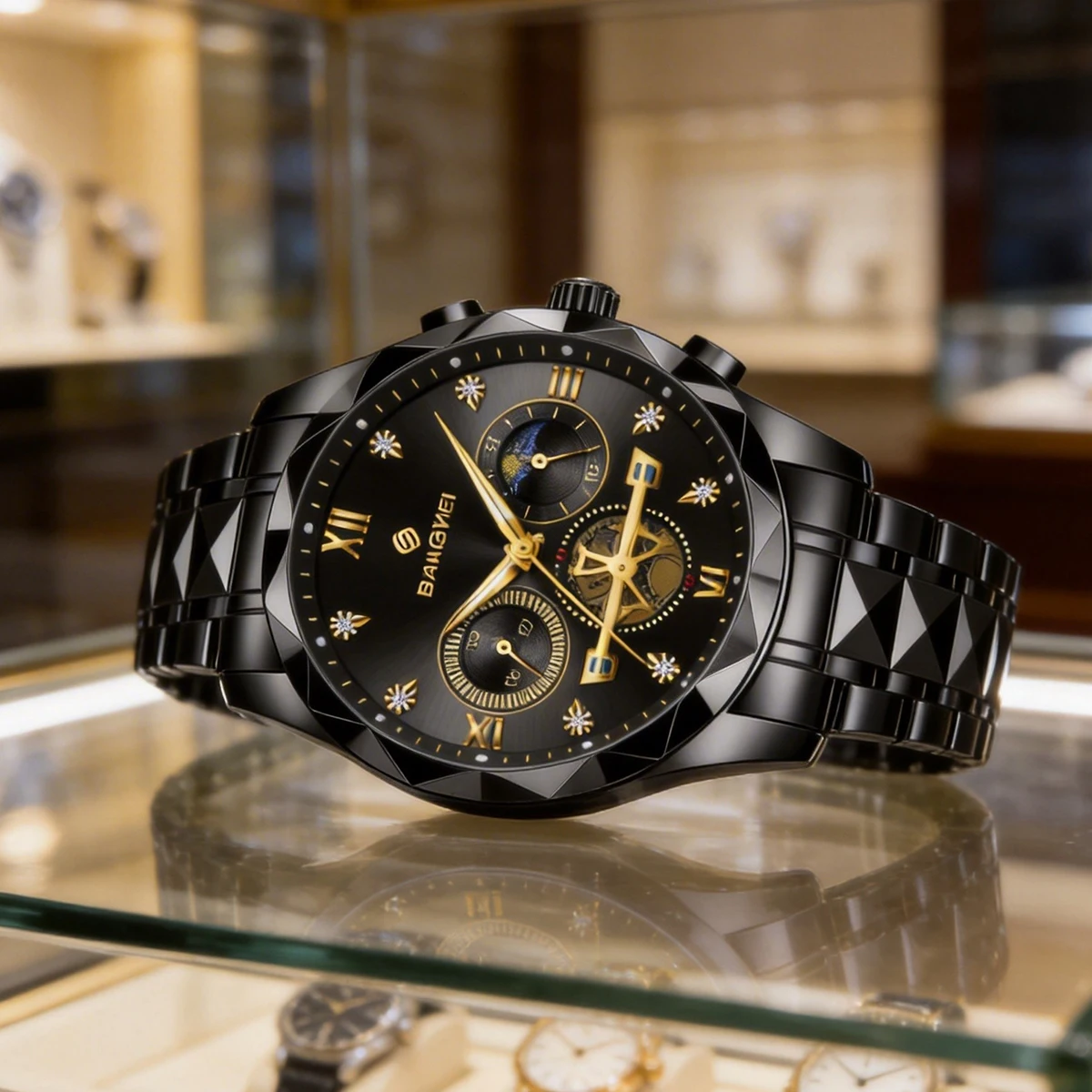 BANGWEI Luxury Man Wristwatch Chronograph Waterproof Luminous Men Watch Stainless Steel High Quality Sport Men's Quartz Watches
BANGWEI Luxury Man Wristwatch Chronograph Waterproof Luminous Men Watch Stainless Steel High Quality Sport Men's Quartz Watches