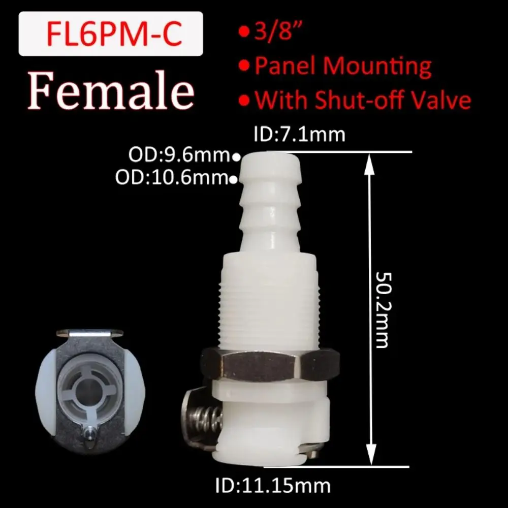 1Pcs Disconnect Fitting Coupling Hose Joint Quick Shut-Off Male Female Hose Barb Valved Tube Connector 5/16 3/8 Quick Coupler
1Pcs Disconnect Fitting Coupling Hose Joint Quick Shut-Off Male Female Hose Barb Valved Tube Connector 5/16 3/8 Quick Coupler