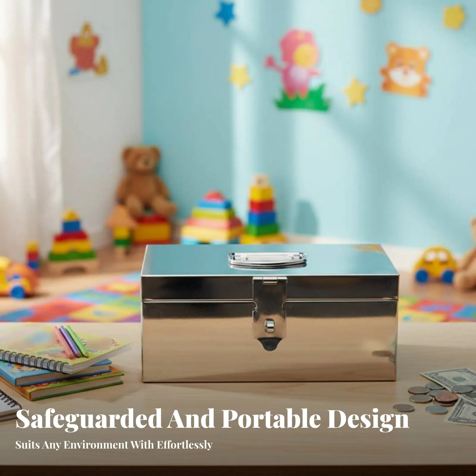 fastening Coin Bank number fasten fasten currency Box fastenable Portable for Teens, Adults, marketplace Stall, Shop, Office
fastening Coin Bank number fasten fasten currency Box fastenable Portable for Teens, Adults, marketplace Stall, Shop, Office