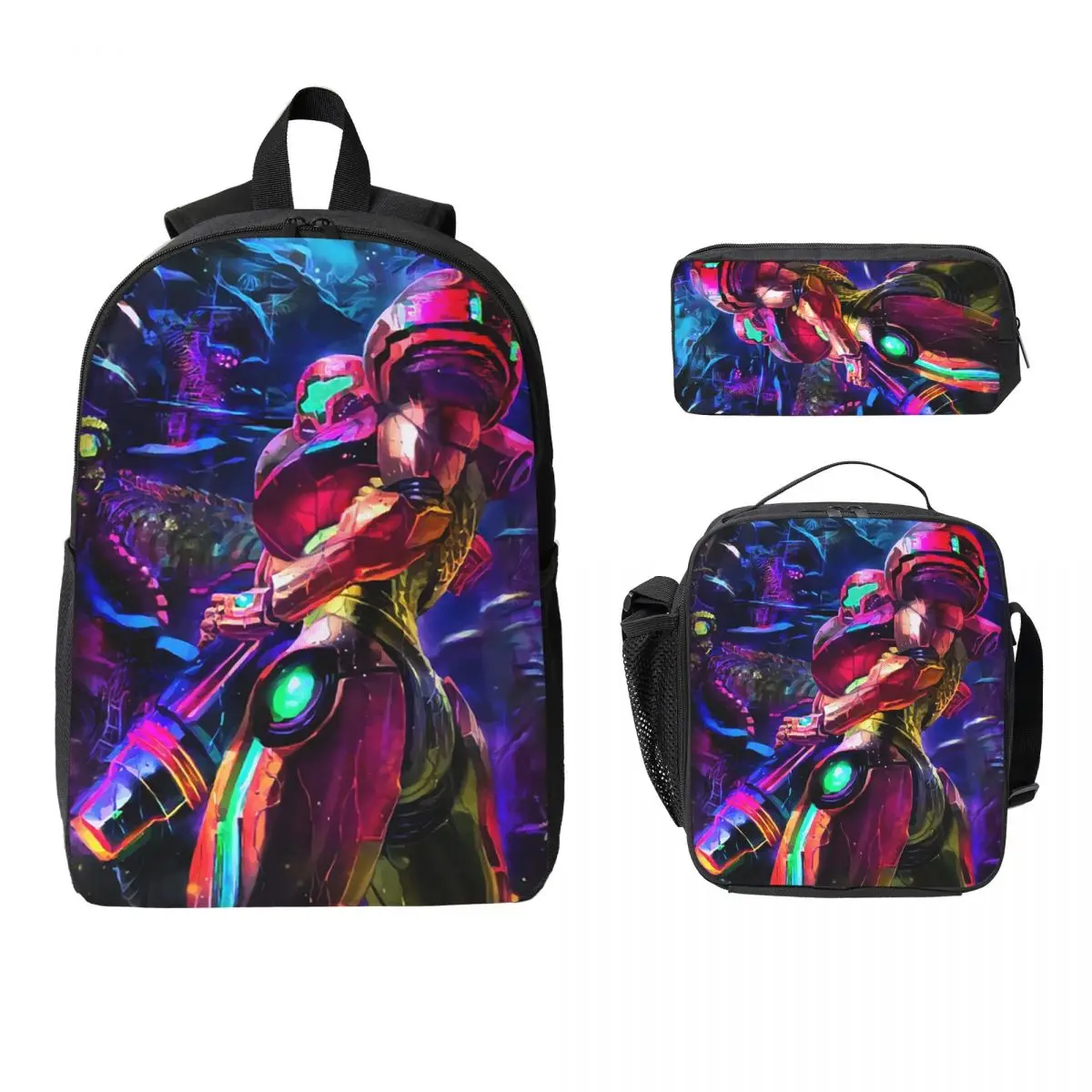 Samus Aran Metroid Backpack Student Boys Girls BookBag School Bag Computer Shoulder Bags 3ps Insulated Lunch Bag Pencil Case
Samus Aran Metroid Backpack Student Boys Girls BookBag School Bag Computer Shoulder Bags 3ps Insulated Lunch Bag Pencil Case