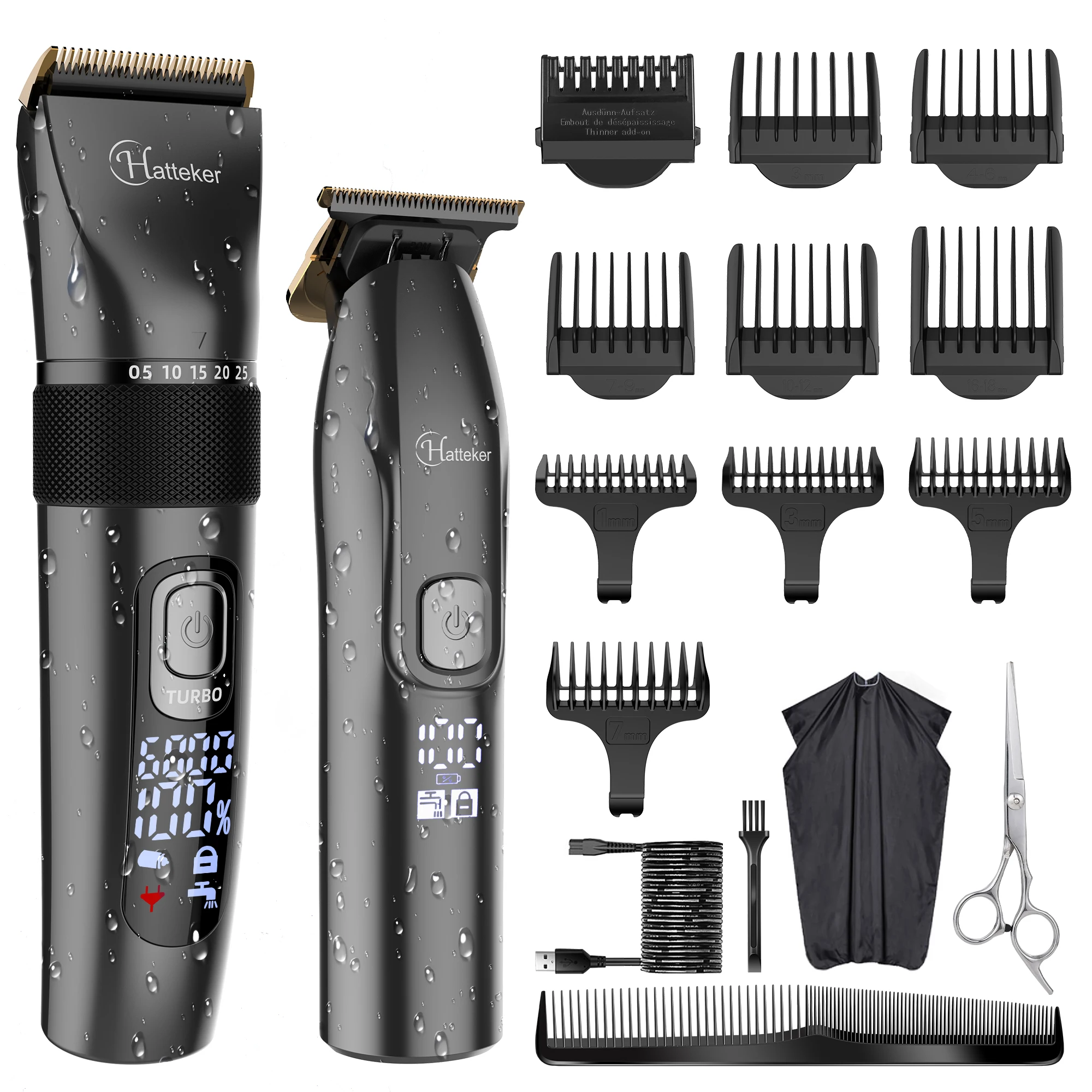 Hatteker men hair clipper 2 machine set rechargeable electric shaver for men body hair trimmer hair cutting machine 2 set
Hatteker men hair clipper 2 machine set rechargeable electric shaver for men body hair trimmer hair cutting machine 2 set