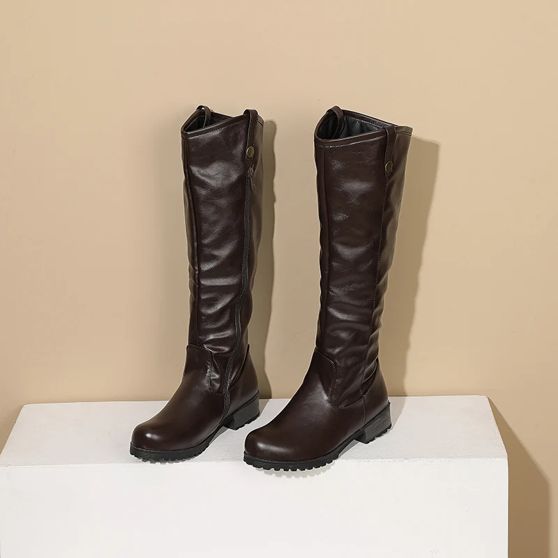 Classic Retro Style Low Heel Knight Boots Thick Heel Slip On Side Zipper Women's Knee Length Boots 2022 Winter New Long Boots
Classic Retro Style Low Heel Knight Boots Thick Heel Slip On Side Zipper Women's Knee Length Boots 2022 Winter New Long Boots
