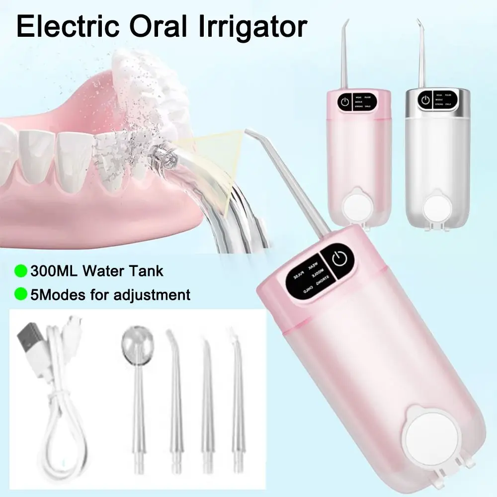 Oral Hygiene 300ML Electric Oral Irrigator Portable Smart Dental Cleaner Professional 5 Modes Electric Tooth Flusher Travel
Oral Hygiene 300ML Electric Oral Irrigator Portable Smart Dental Cleaner Professional 5 Modes Electric Tooth Flusher Travel