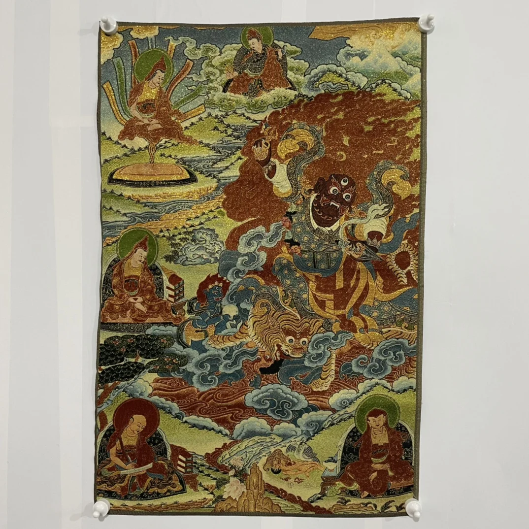 35"Thangka embroidery Tibetan Buddhism silk brocade Vajrapani Bodhisattva sermon Thangka hanging screen worship buddha
35"Thangka embroidery Tibetan Buddhism silk brocade Vajrapani Bodhisattva sermon Thangka hanging screen worship buddha