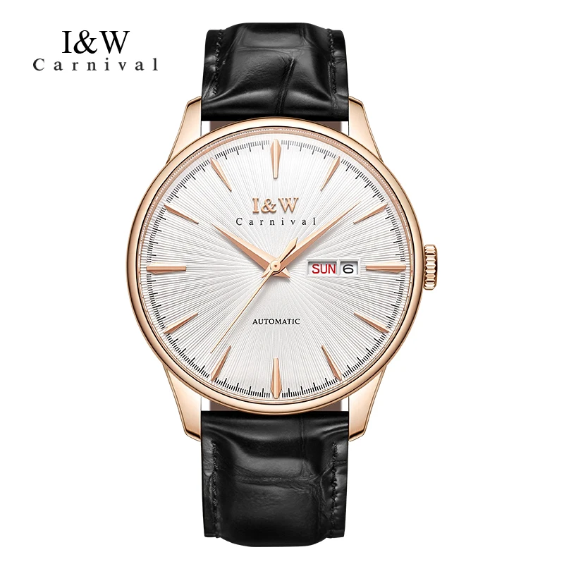 Carnival Brand New High-end MIYOTA Movement Mechanical Watch Men Sport Leather Luxury Sapphire Week Date Automatic Watches Mens
Carnival Brand New High-end MIYOTA Movement Mechanical Watch Men Sport Leather Luxury Sapphire Week Date Automatic Watches Mens