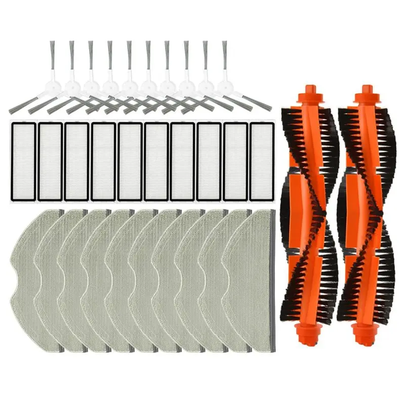 A61I For Robot Vacuum S40C/E101 Replacement Parts- Main Brush, Side Brush, HEPA Filter, Mop Cloth Spare Accessories
A61I For Robot Vacuum S40C/E101 Replacement Parts- Main Brush, Side Brush, HEPA Filter, Mop Cloth Spare Accessories
