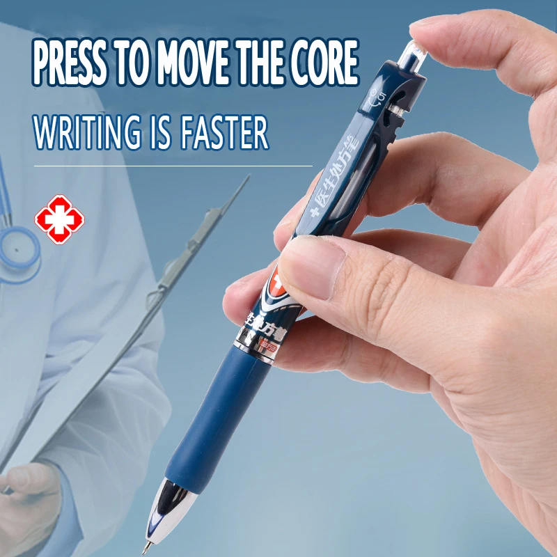 12PCS 0. 5mmst Pen Head Doctor Prescription Pen Press Blue Black Water-Based Gel Pen Office Stationery
12PCS 0. 5mmst Pen Head Doctor Prescription Pen Press Blue Black Water-Based Gel Pen Office Stationery