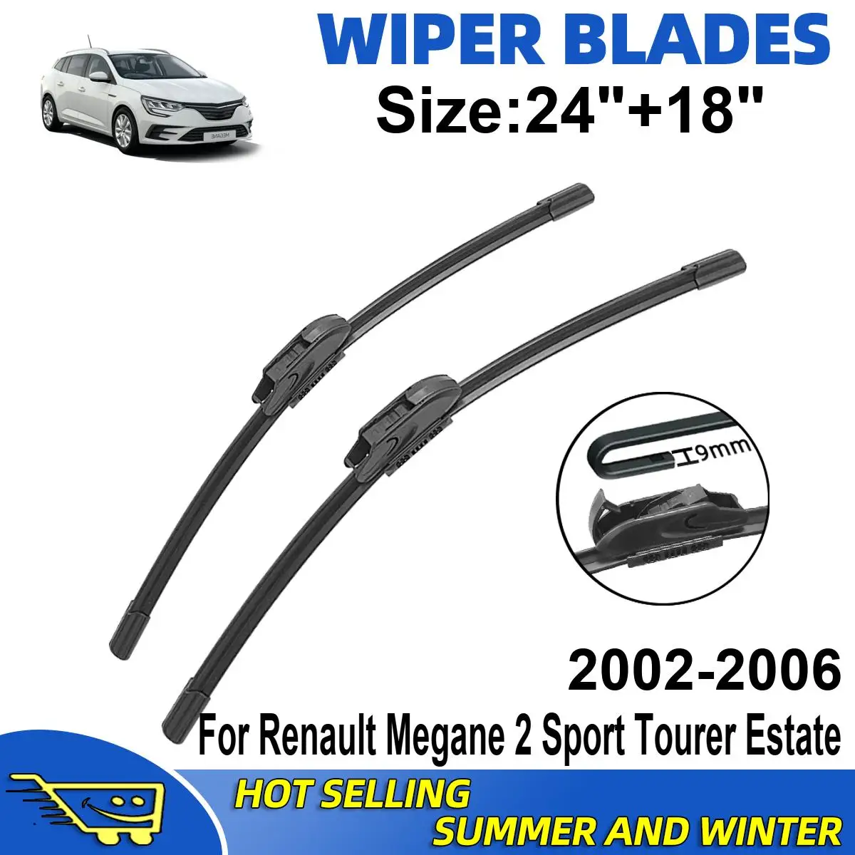 Комплект щеток стеклоочистителя из 2 предметов для Renault Megane 2 Tourer Estate 2002-2006, щетки для переднего лобового стекла, аксессуары для окон
Комплект щеток стеклоочистителя из 2 предметов для Renault Megane 2 Tourer Estate 2002-2006, щетки для переднего лобового стекла, аксессуары для окон