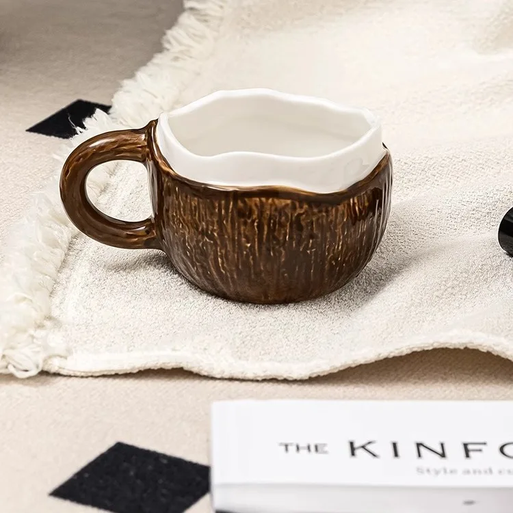 Coconut Cup, Ceramic Coffee Cup, Office High-Value Milk Mug, Creative Color Blocking Cup
Coconut Cup, Ceramic Coffee Cup, Office High-Value Milk Mug, Creative Color Blocking Cup