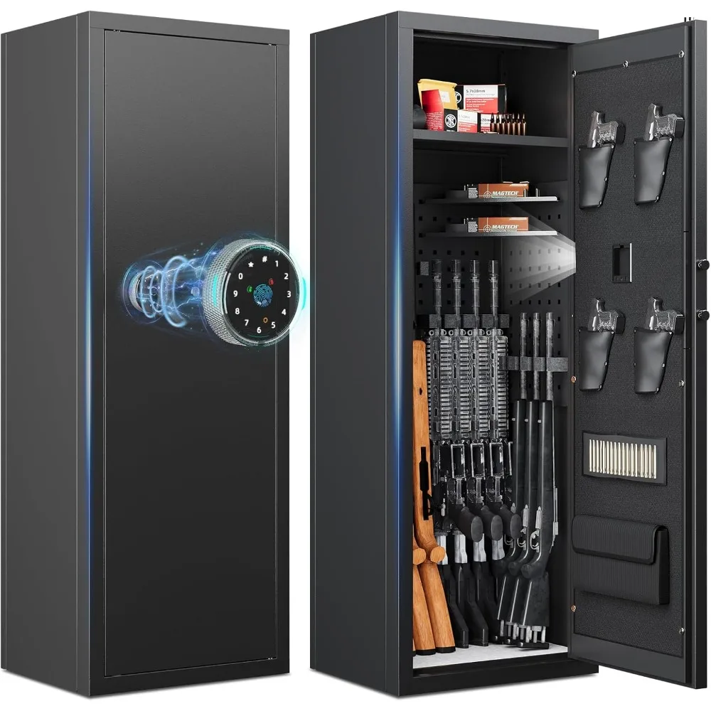 Gun Safe for Rifles and Pistols, Large Rifle Safe, Biometric Gun Safe, Fingerprint Gun Safe for Rifles
Gun Safe for Rifles and Pistols, Large Rifle Safe, Biometric Gun Safe, Fingerprint Gun Safe for Rifles