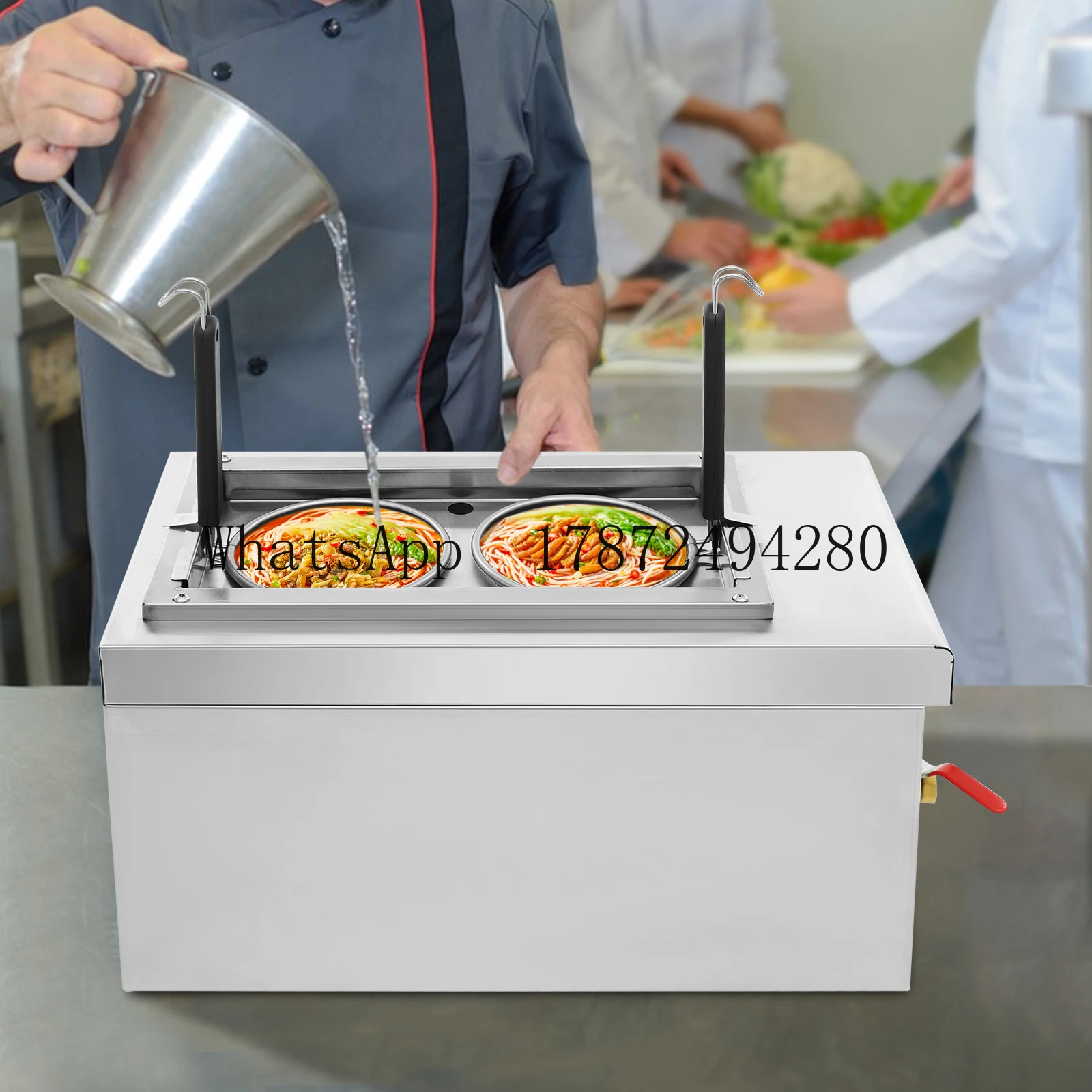 2-Pan Electric Noodles Pasta Boiler 2.38gal Commercial Food Warmer Kitchen Campsite 2.5kw Stainless Steel Food Cooking Pot
2-Pan Electric Noodles Pasta Boiler 2.38gal Commercial Food Warmer Kitchen Campsite 2.5kw Stainless Steel Food Cooking Pot